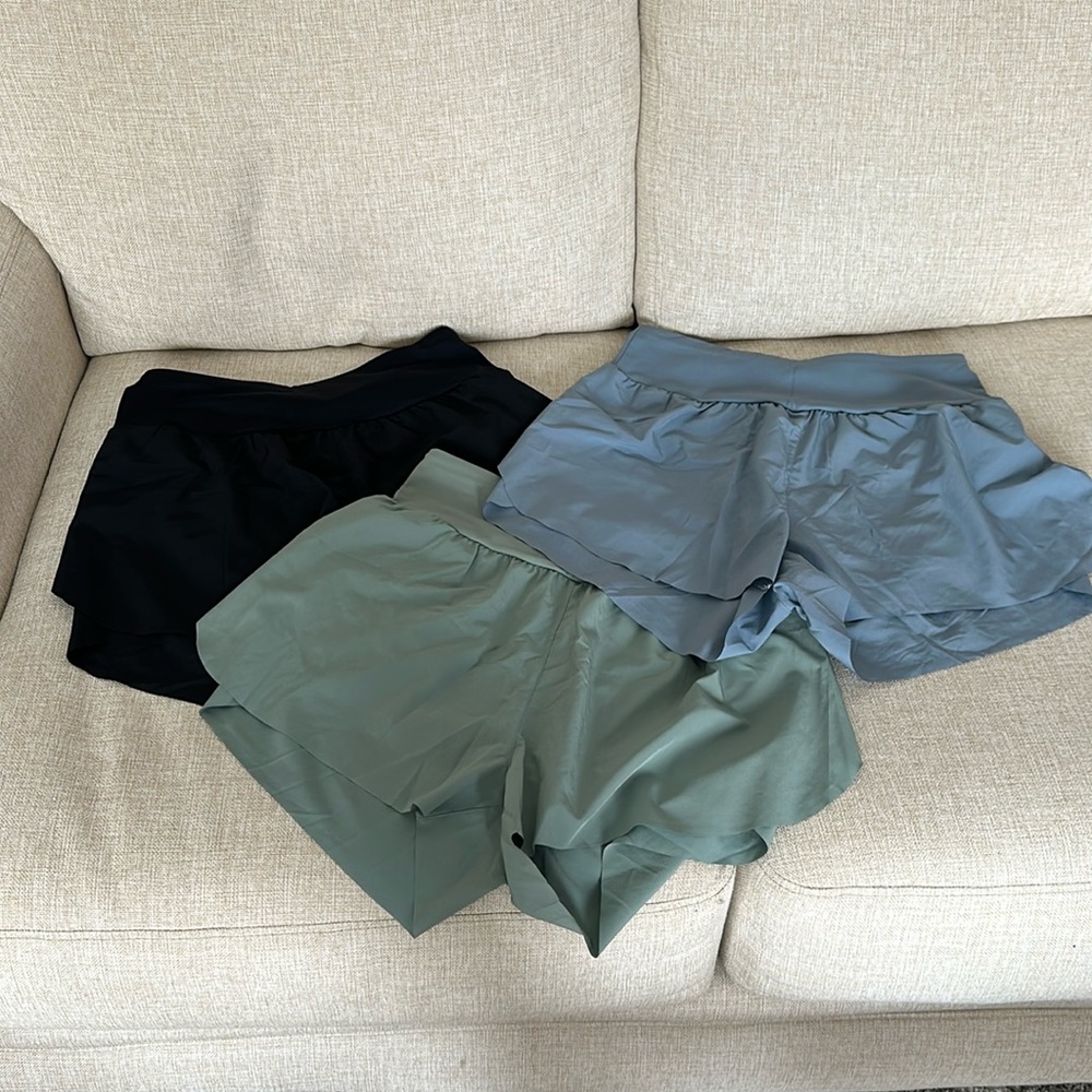 THE GYM PEOPLE Women's High Waisted Running Shorts Bundle
